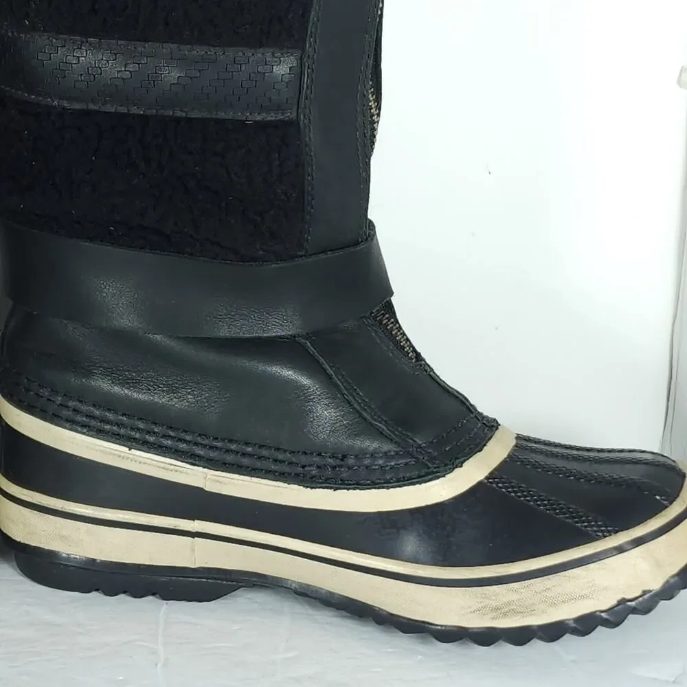 Sorel Women's Helen Of Tundra II US7 Black Leather Waterproof Winter Boots